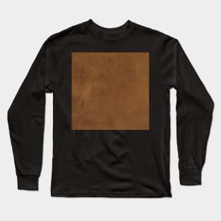 Brown Leather Long Sleeve T-Shirt